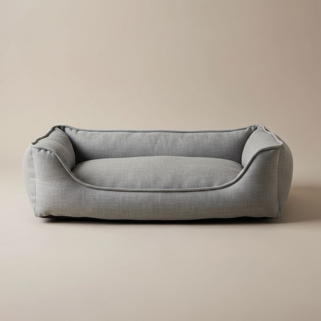 Grauer orthopad Premium Liegeplatz mit geschwungenen Rändern