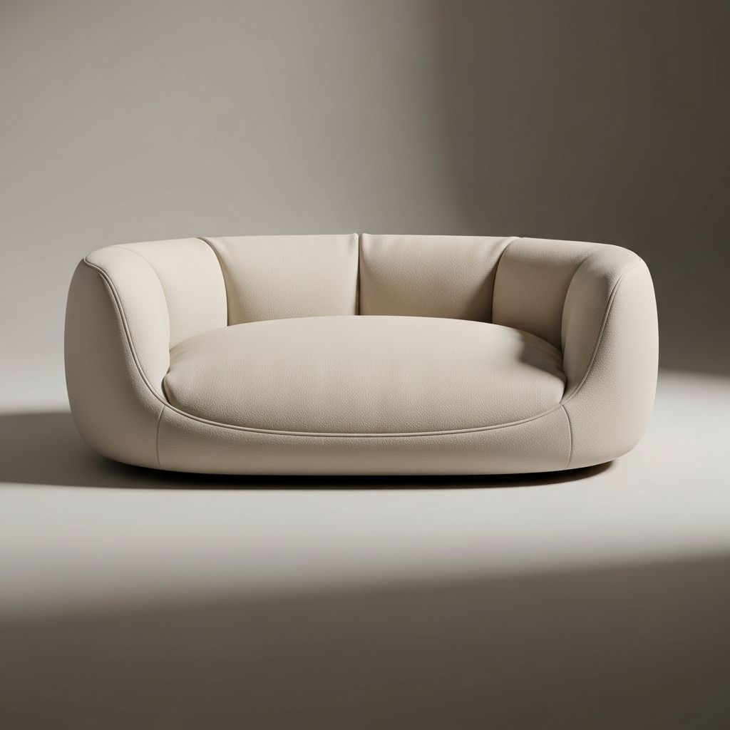 Cremefarbener Premium Lounge Liegeplatz mit Ranke