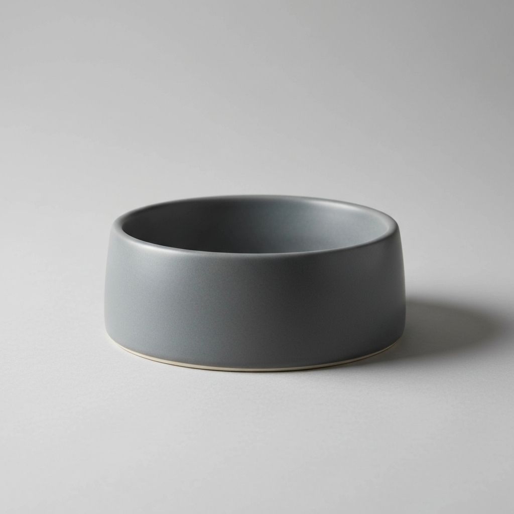 Moderne Keramikschale in Graphit-Grau